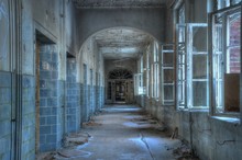 Corridor In An Abandoned Hospital In Beelitz
