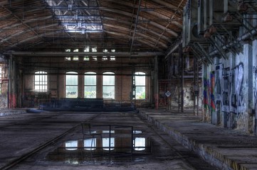 Wall Mural - Old abandoned empty hall