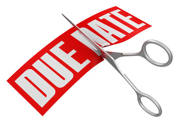 Poster - Scissors and due date (clipping path included)