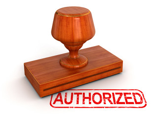 Sticker - Rubber Stamp authorized (clipping path included)