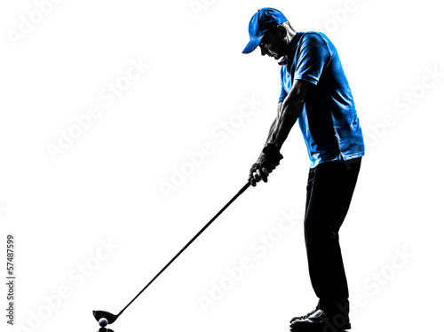 Fototapeta na szkło golfista człowiek golf golf sylwetka huśtawka