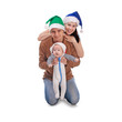 © golovianko - Happy family in santa hats