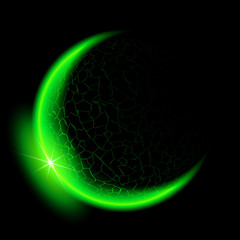 Wall Mural - green crescent.