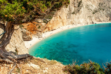 View of porto Katsiki beach, Lefkada Greece