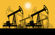 © swetofor - Нефтяные качалки.Контурная векторная иллюстрация