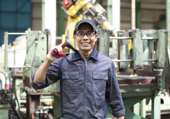 Industrial engineer in factory