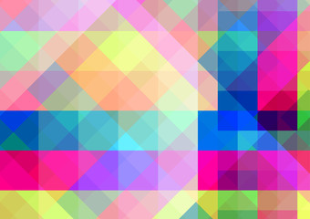 Poster - Abstract geometric background with colorful tiles