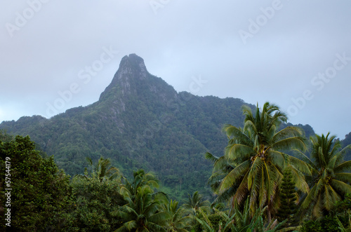 Fotografie, Obraz Te Manga mountain in Rarotonga Cook Islands