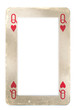 paper frame from queen of hearts playing card