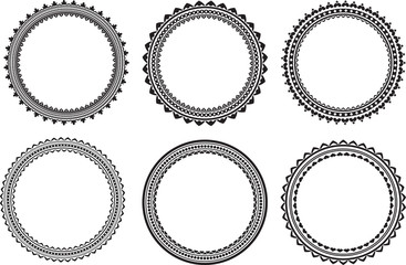 Fototapete - Set of round frames