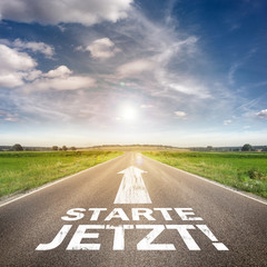 Canvas Print - Straße mit dem Slogan 