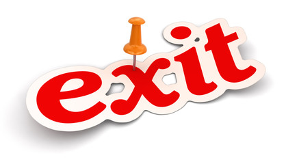 Poster - Push Pin and Exit (clipping path included)