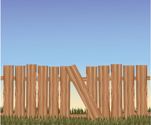 Vector Brown Fence