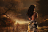 Fototapeta Krajobraz - Kobieta we mgle