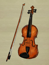 Violin Painting Image - Music Background