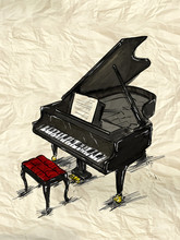 Piano Painting Image