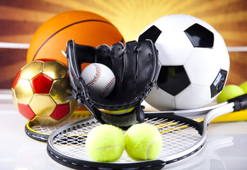 Wall Mural - Assorted sports equipment