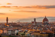 Golden sunset over Florence, Italy