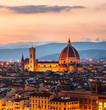 Cathedral of Santa Maria del Fiore at dusk, Florence, Italy