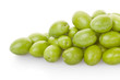 Olive heap border on white, clipping path included