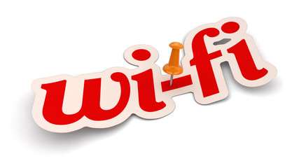 Poster - Push Pin and Wi-Fi (clipping path included)