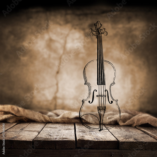 Obrazy wiolonczela  skrzypce