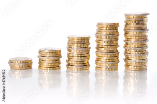 Fotografía chart of euro currency - concept of increase