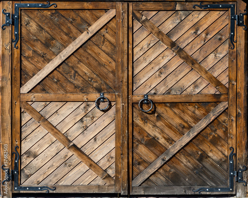 Naklejka - mata magnetyczna na lodówkę Wooden gate