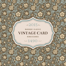 Vintage Vector Background In Classical Baroque Style