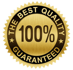 Sticker - best quality guaranteed gold seal medal with clipping path inclu