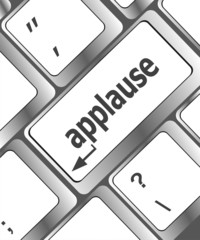 Poster - Computer keyboard with applause key - business concept