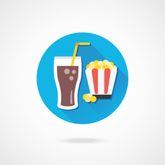 Poster - Vector Lemonade and Popcorn Icon