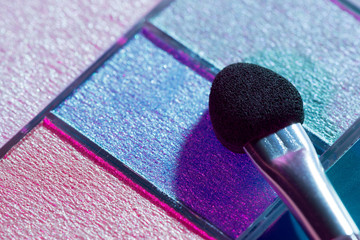 eye shadows with applicator closeup