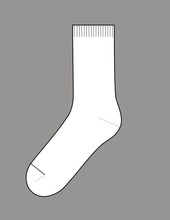 Vector Fashion Illustration Of A Sock