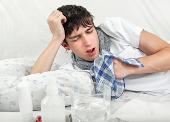 Wall Mural - Young Man with Flu