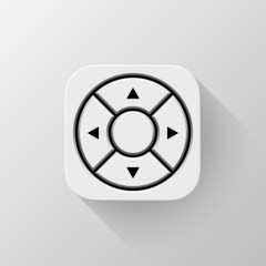 Poster - technology white joystick app icon