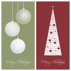 Wall Mural - red and green christmas card backgrounds