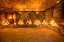 Antique Winery In Spain With Clay Amphora Pots