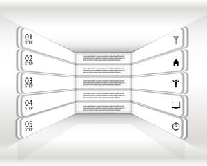 Aufkleber - Abstract paper infographic