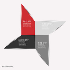 Aufkleber - Abstract paper infographic