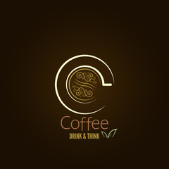 Wall Mural - coffee cup concept menu design