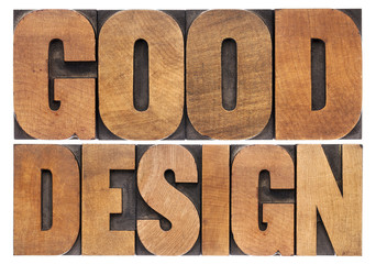 Canvas Print - good design in wood type