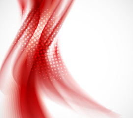 Poster - Wavy red background