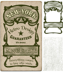 Wall Mural - vintage card