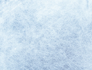 Ice frozen blue background, icy frost scratched texture, cold winter material