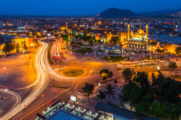 The twilight time of Kayseri at Turkey