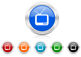 Poster - tv icon vector set