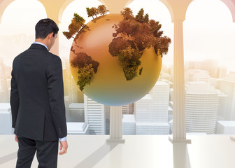 Poster - Composite image of asian businessman