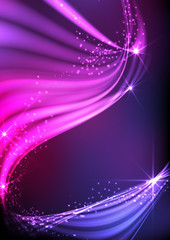 Wall Mural - Abstract Neon Waves.