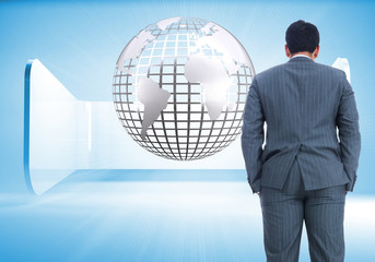 Aufkleber - Composite image of businessman standing